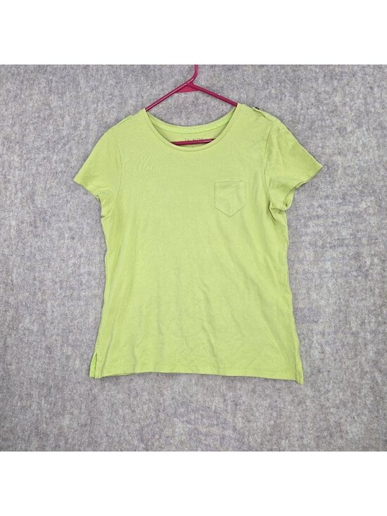 Talbots Tops - Talbots Women Petite T-Shirt Green M Modal Cotton Stretch Crew Neck Short Sleeve